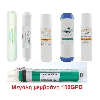 Σετ ανταλλακτικά φίλτρα Αντίστροφης όσμωσης 5 σταδίων με mineral